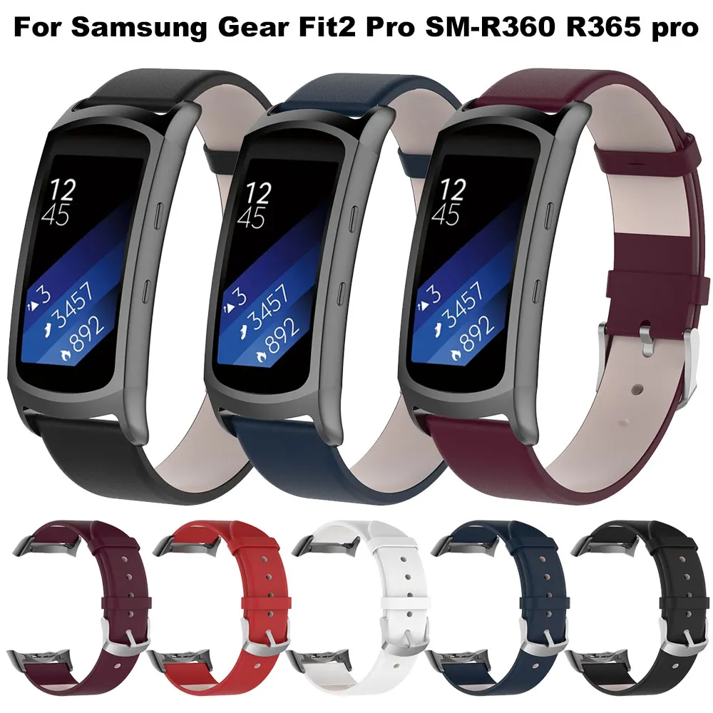 

Leather Watchband For Samsung gear fit 2 fit2 Pro Strap Replacement Smart Watch Accessories Bands For SM-R365 SM-R360 Bracelet