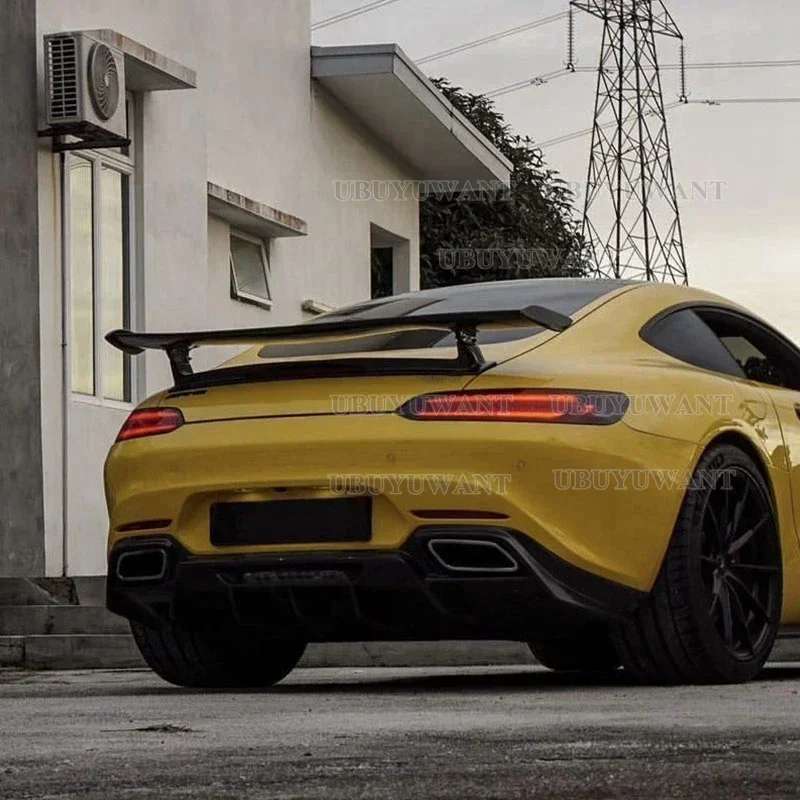 Фото Для Mercedes-Benz GT GTS GTR AMG Coupe 2015+ Высококачественный карбоновый задний спойлер на крышу, накладка на багажник, тюнинг автомобиля №4