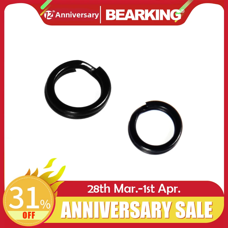 

100Pcs bearking Classic Black ew Arrival Nearly white color split ring Fishing Connector Brand Fish Hooks hot model lure 2017