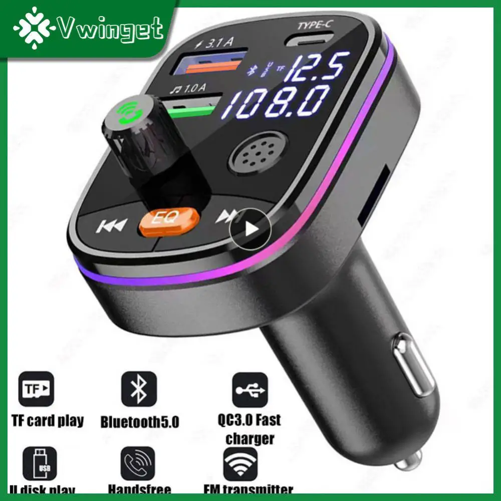 

Pd 20w Durable Fm Transmitter Dual Display Car Charger Universal Car Kit Fm Modulator Car Accessories 5.0 Wireless