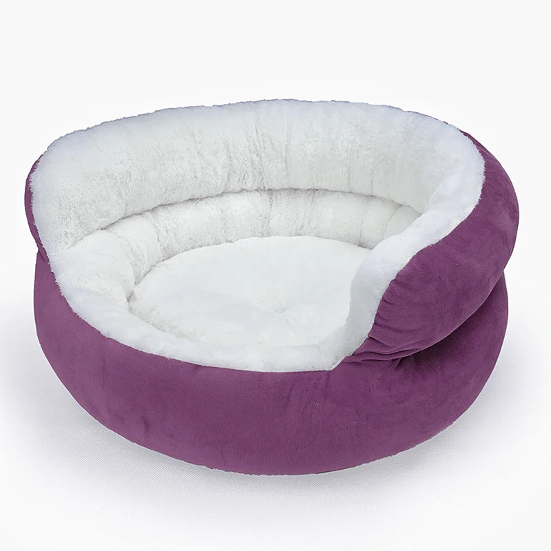 

Winter warm cross-border pet supplies double-layer round high back cat litter creative pet litter dog litter