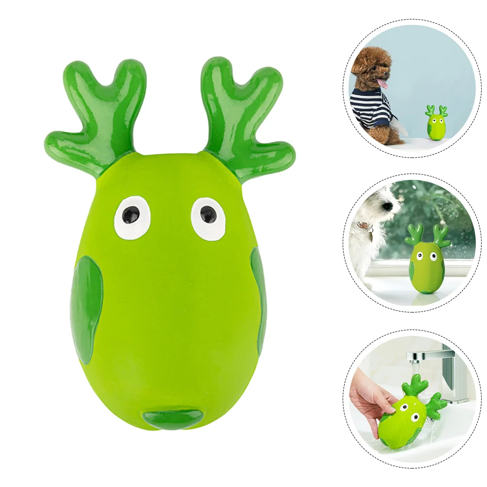 

Latex Pet Gnawing Creative Animal Designed Teething Plaything Vocalizing Pet (Green)
