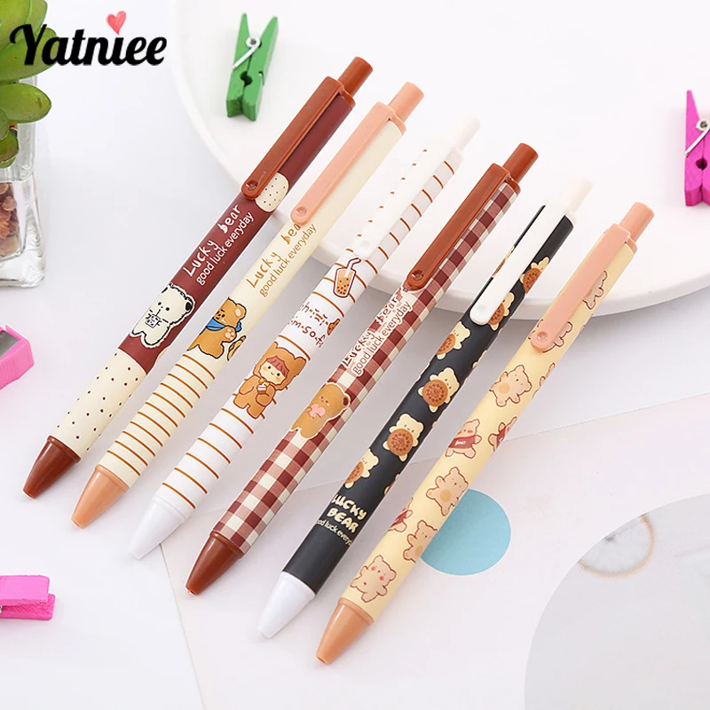 

Yatniee 6pcs Cute Pens Kawaii Pens Office Accessories Aesthetic Stationery Pens For Writing Korean Stationery School Supplies