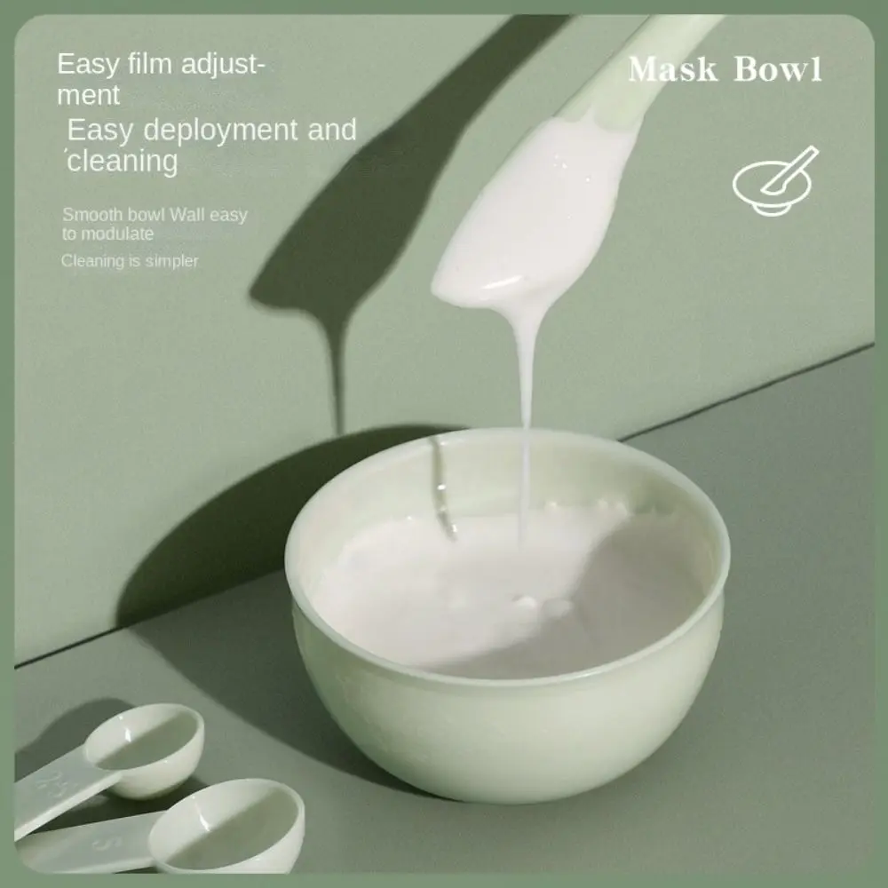 Набор чаш для смешивания зеленой маски лица многоразовый прочный аппликатор