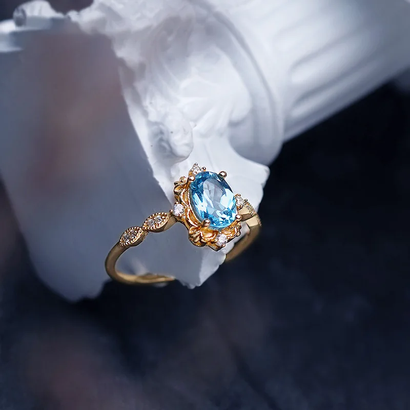 

Женское кольцо из серебра S925 пробы в европейском и американском стиле