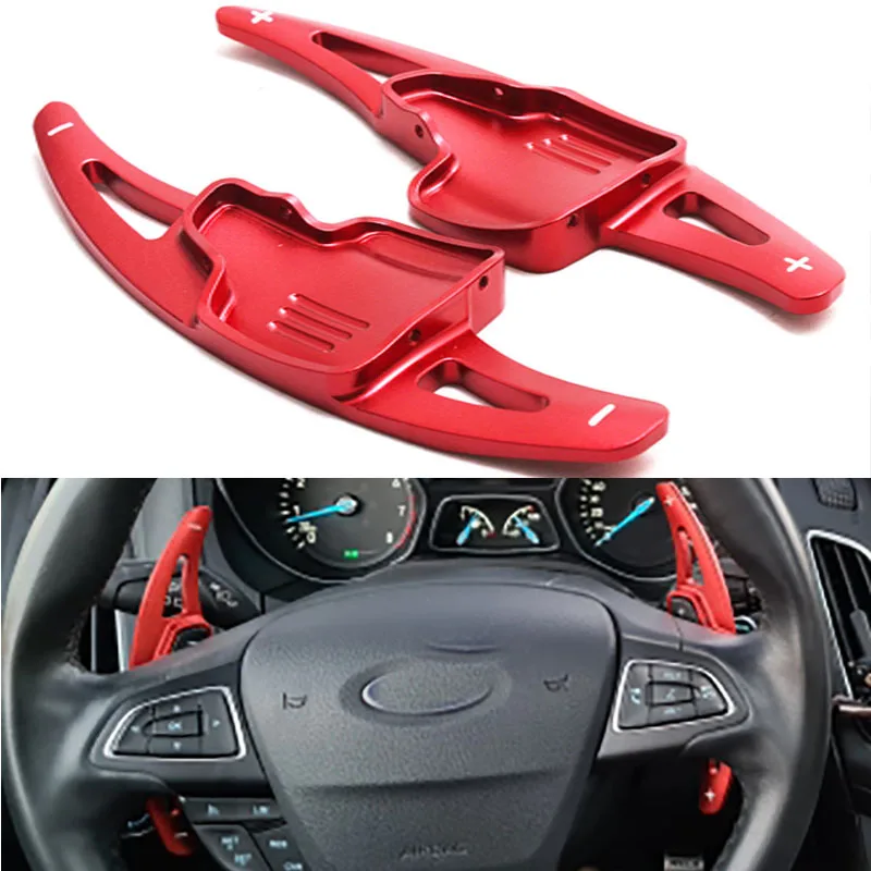 Aluminum Car Steering Wheel Shift Paddle Shifter Extension For Ford Focus 2015 2016 2017&Escape ZG SUV Kuga II 2017 2018 2019