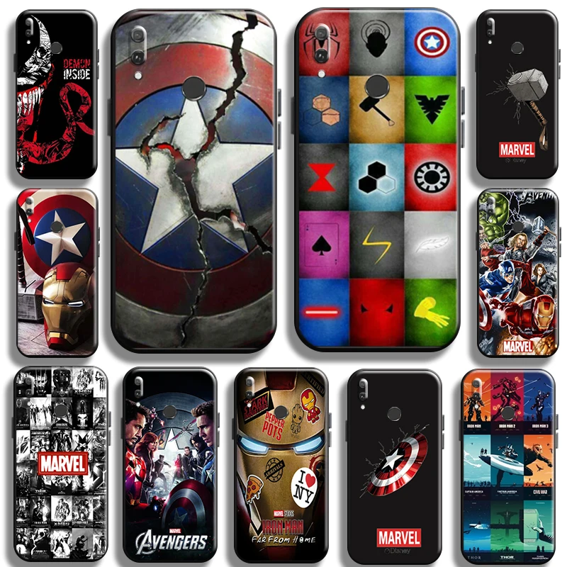 

Marvel Avengers Iron Man for Huawei Y9 Prime Y9 2019 Y9A Phone Case Carcasa TPU Soft Shell Coque funda Black Cases