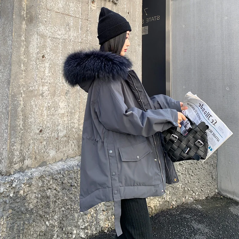 High Quality 90% White Duck Down Jacket Women 2023 New Winter Gray Parkas Thicken Warm Coat Female Clothing Korean Fashion Tops