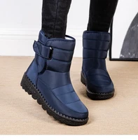 waterproof snow boots women boots mid calf winter shoes for women shoes fur warm female boots non slip platform shoes female