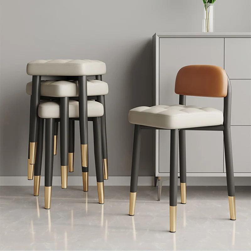 

Stackable Garden Dining Chair Kitchen Stool Loft Dresser Dining Chair Hallway Ottoman Chaises Salle Manger Terrace Furniture