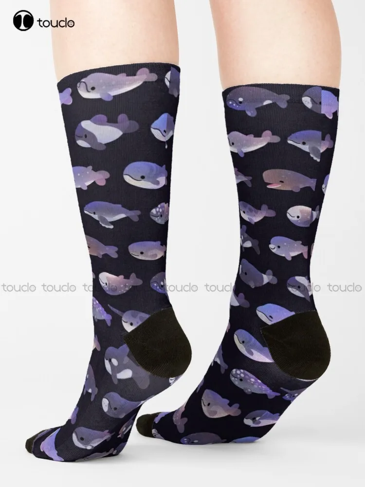 

Whale Day Whale, Dolphin Socks Womens White Socks Unisex Adult Teen Youth Socks 360° Digital Print Harajuku Gd Hip Hop Gift Art