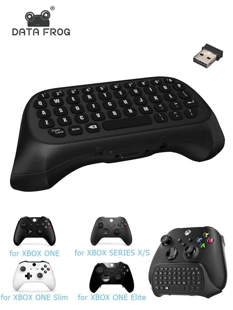 

Беспроводная клавиатура DATA FROG с зеленой подсветкой для Xbox Series S/X, с гарнитурой и аудиоразъемом для Xbox One S