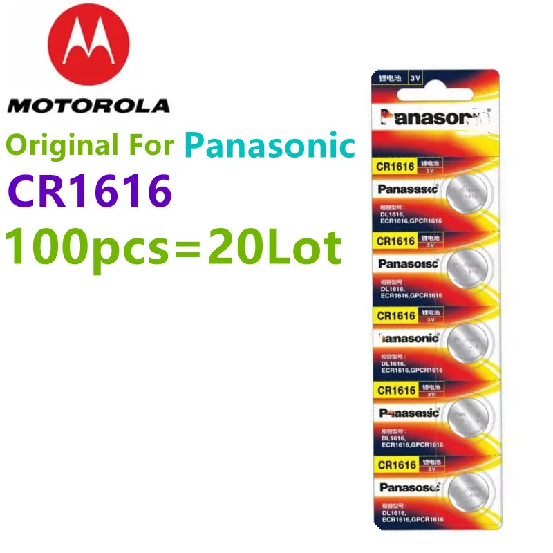 

100 шт. оригинальная кнопочная монетница Panasonic CR1616 DL1616 5021LC CR 1616 литиевая батарея для часов дистанционного калькулятора автомобильного ключа