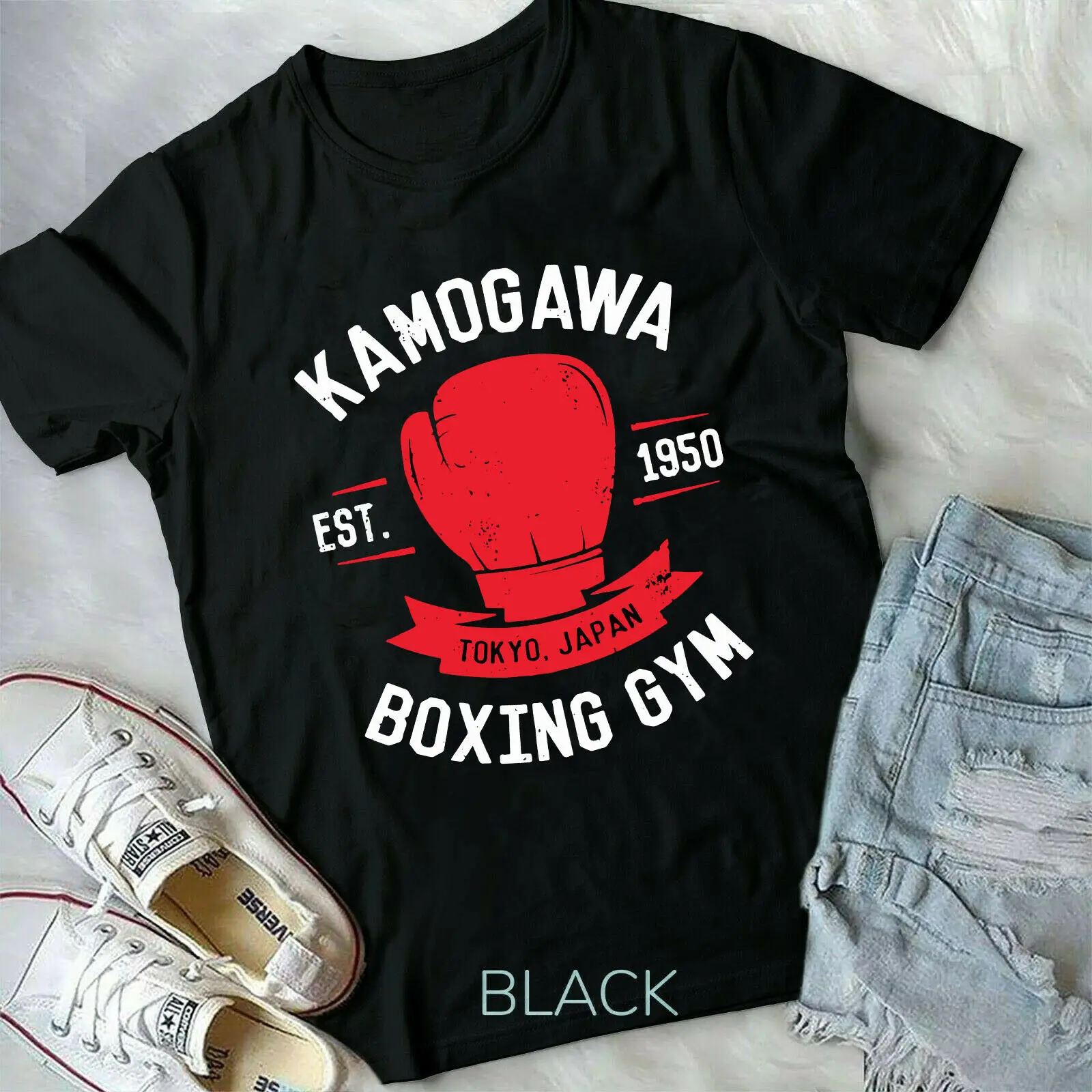 

Hajime No Ippo shirt Kamogawa Boxing Gym CrewIppo Makunouchi Kbg new shirt