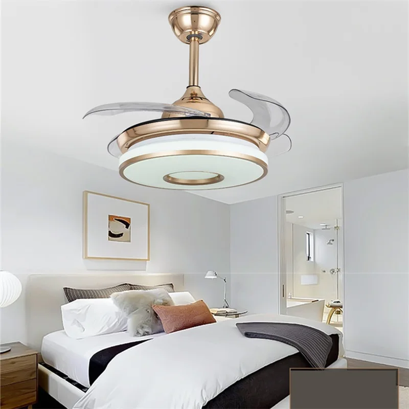 Потолочный вентилятор ULANI светильник без лезвия Золотая лампа пульт