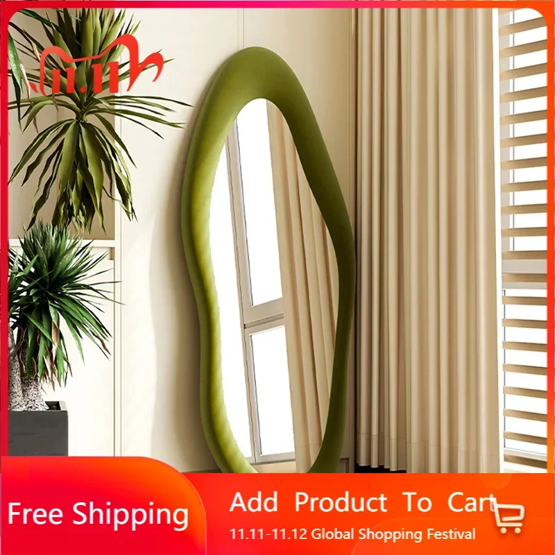 

Girls Mirror Full Body Aesthetic Dressing Wavy Mirror Infinity Big Standing Wall Free Shipping Spiegel House Decoration ZY35XP