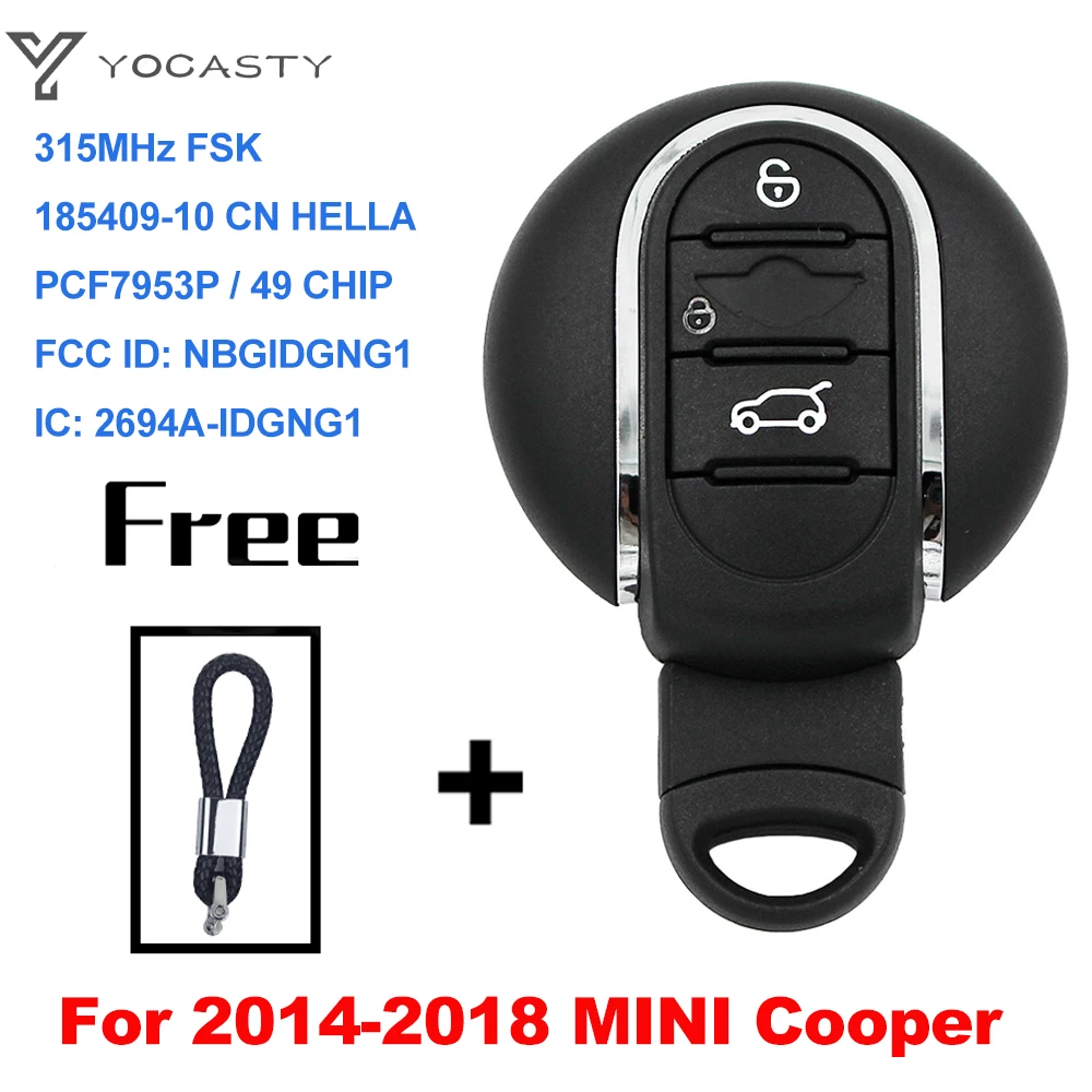 

Умный Автомобильный ключ yocпластика NBGIDGNG1 для 2014-2018 MINI Cooper Clubman F-series F55 F56 315 433 МГц 49 БЕСКЛЮЧЕВОЙ механизм Go