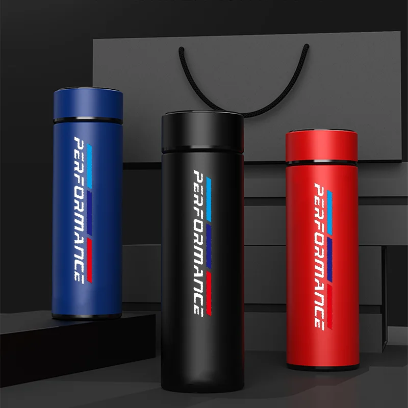 

Car Intelligent Stainless Steel Thermos bottle For Mercede Benz AMG BMW Audi 500ml Cup Custom Logo Man Gifts