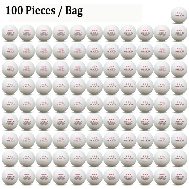 Мячи для настольного тенниса Huieson 3 звезды 40 мм 50/100 г, мячи для пинг-понга для матча, мячи для тренировок из нового материала из АБС-пластика, 10/20/2,8