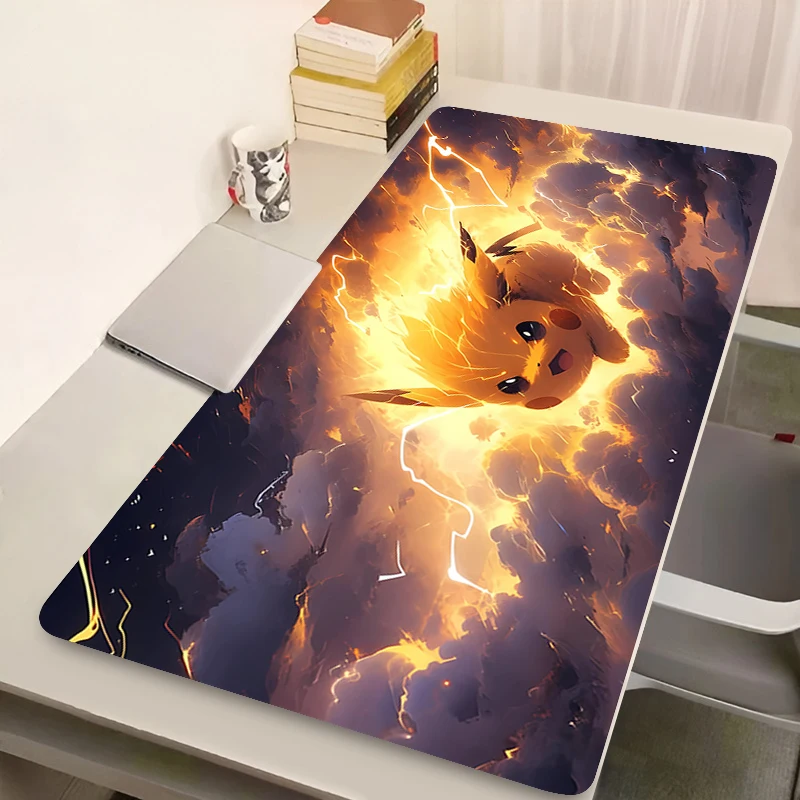 Желтый Коврик Для Мыши Thundercloud XXL С Аниме-клавиатурой