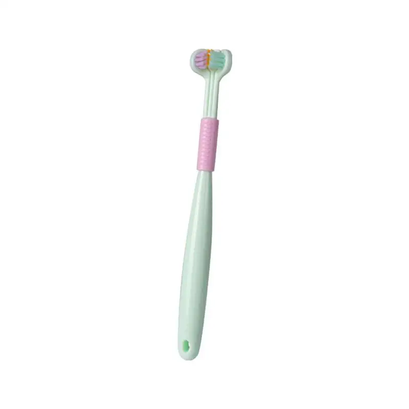 

NEW Three Sided Soft Hair Adult Toothbrush Oral Care Safety Teeth Brush Tongue Scraper Deep Cleaning Oral Care Child Toothbrush
