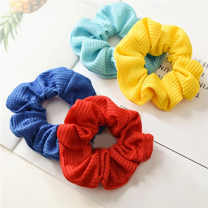 

Elegant Cotton Elastics Hair Band Solid Color Scrunchies For Women Girl Ponytail Holder Hair Rope Korean Hair Accessoires