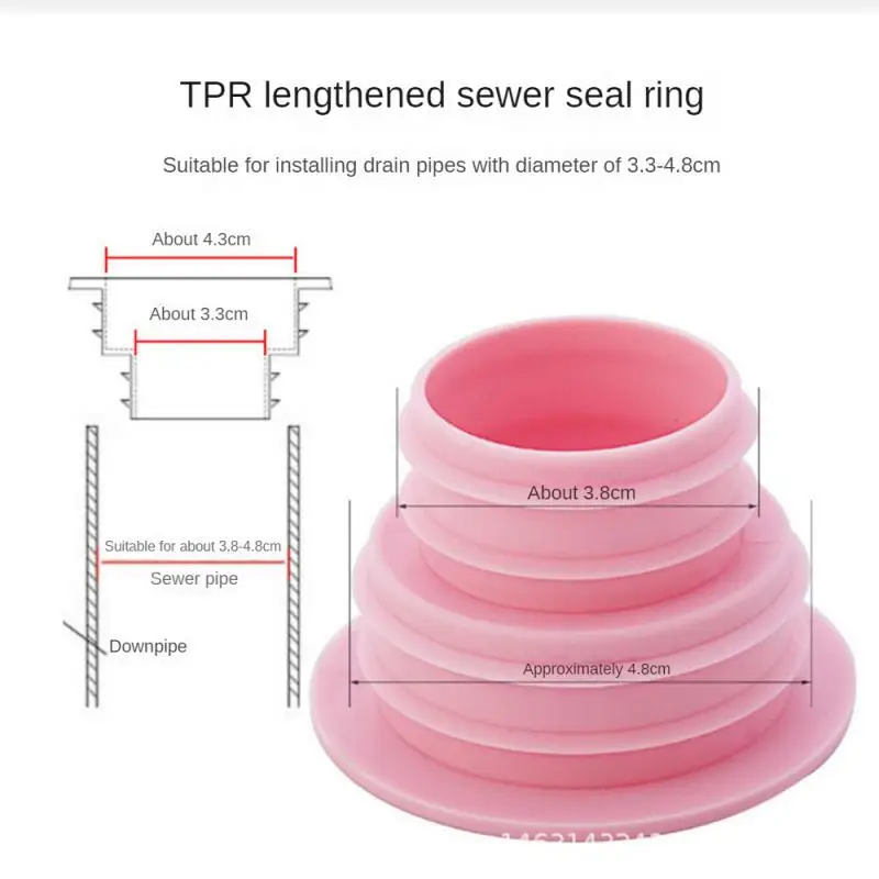 

New Bathroom Kitchen Floor Drain Pipe Sewer Anti Odor Seal Ring Washer Sealing Plug