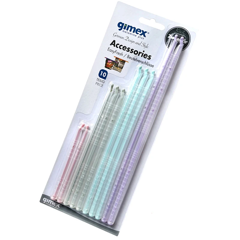 Пластиковые зажимы для пакетов пищевые герметичные палочки кухонный органайзер