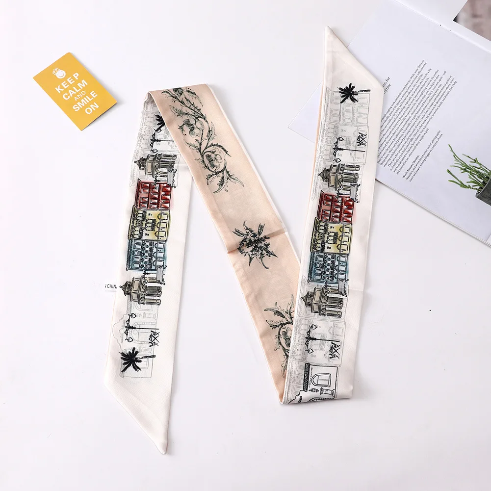 2022 новые дизайнерские Для женщин Длинные Тощие волосы бандана шарф для с