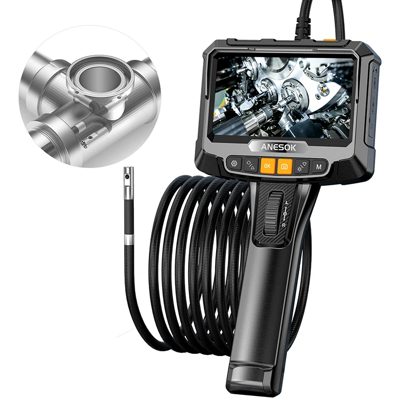 

ANESOK S10 Industrial Digital Borescope 1080P 2-Way Articulations IP67 Professional Car Checking Snake Endoscope 8mm Camera