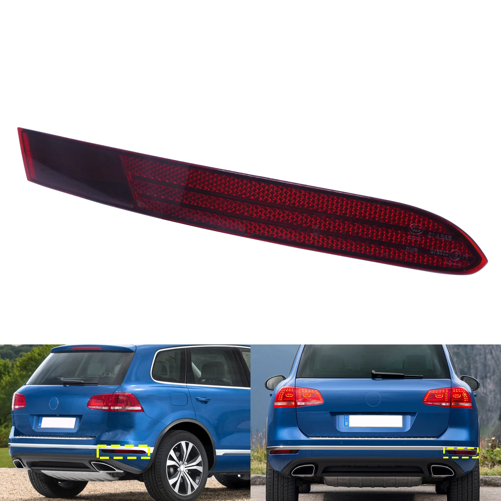 

Для VW Touareg 7P 2015-2018 отражатель правого заднего бампера без света 7P6945702K