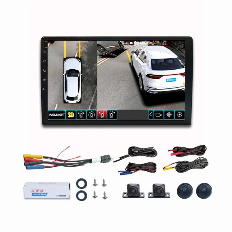 

Oem T5 Car Navigation Camera Car 360 720P 1080P GPS Bt Touch Android 10 Screen Dash Dvd Player Auto 360 Car Camera System