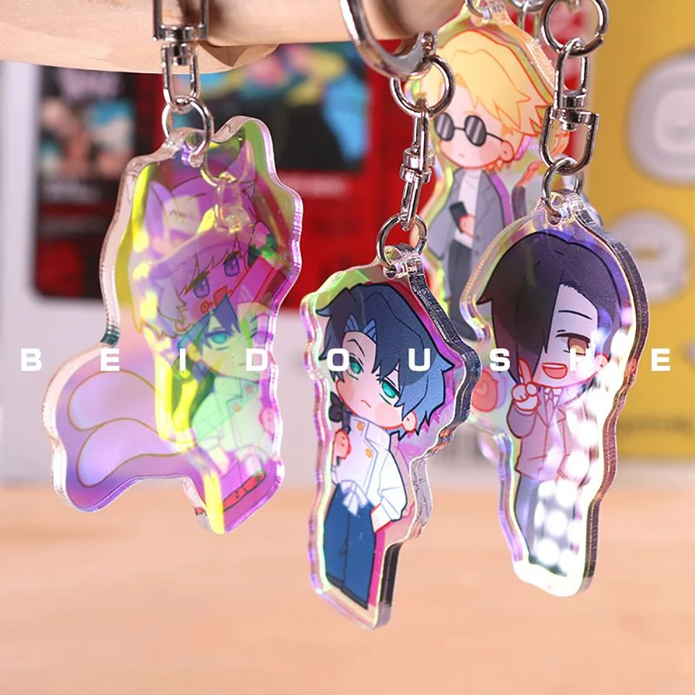 Jujutsu Kaisen Laser Shiny Pendant Gojo Satoru Geto Suguru Fushiguro Megumi Okkotsu Yuta Kawaii Cute Anime Gift for Girls Fans