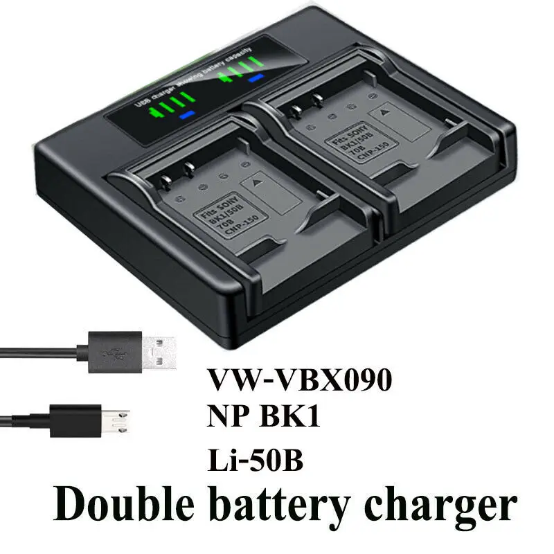 

Двойное зарядное устройство для Panasonic VW-VBX090 WA30K WA30W WA3GK WA3