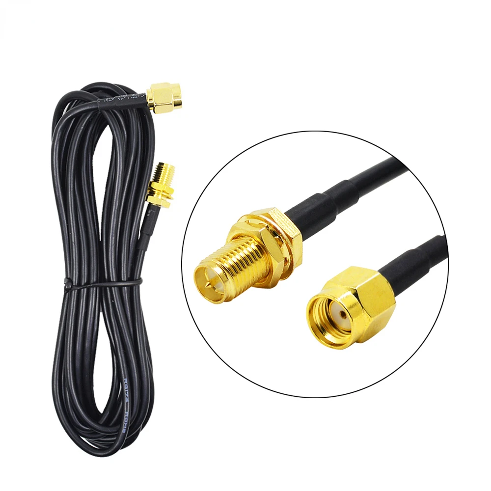 

5M 6M 8M 9M RG174 Feeder Wire RP-SMA Male to Female Antenna Extension Cable for Coaxial WiFi Network Card Router Bridge