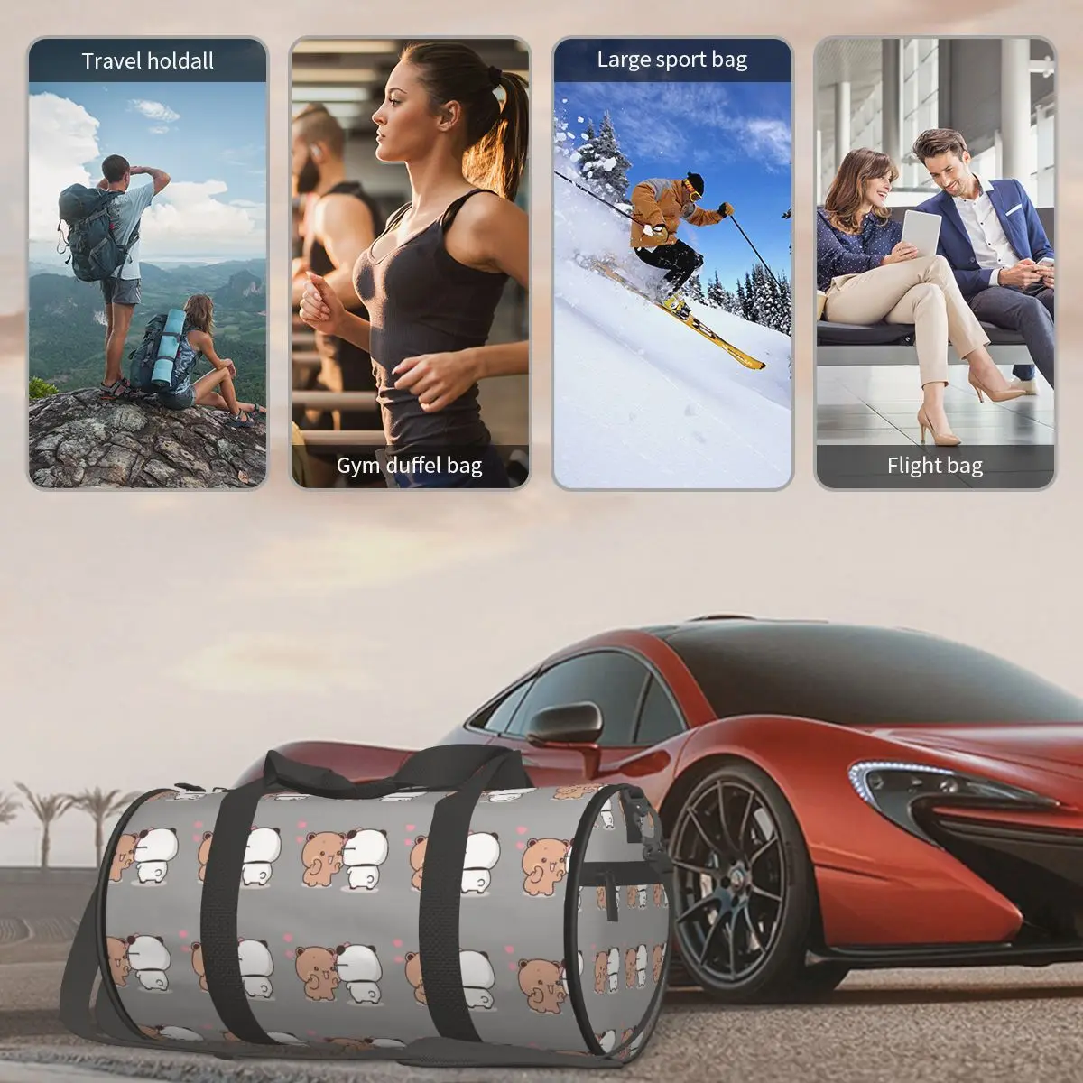 BuBu Panda Cute In DuDu Bear Спортивная сумка Дорожные тренировочные спортивные сумки