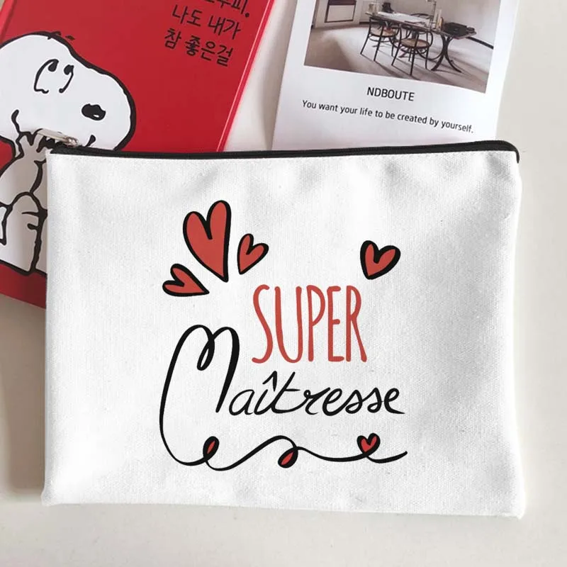 Женская косметичка с рисунком Спасибо хозяйке белый чехол для косметики Женский