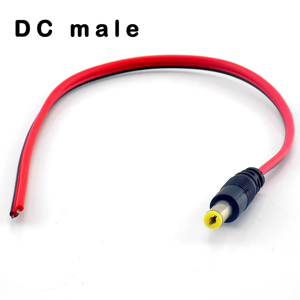 

Разъем питания постоянного тока, провод, гнездо, штекер, разъем, 5,5*2,1 мм, адаптер постоянного тока, кабель 12 В, Светодиодная лента «сделай сам», фотокамера видеонаблюдения