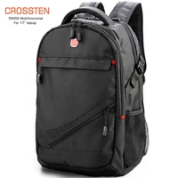 crossten waterproof 17 inch laptop backpack swiss multifunctional travel backpack oxford rucksack school bag mochila sa006 gear