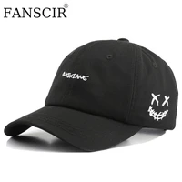 fashion baseball cap for men women popular ins smiley face embroidery washed cotton hat outdoor sports outing leisure cap new