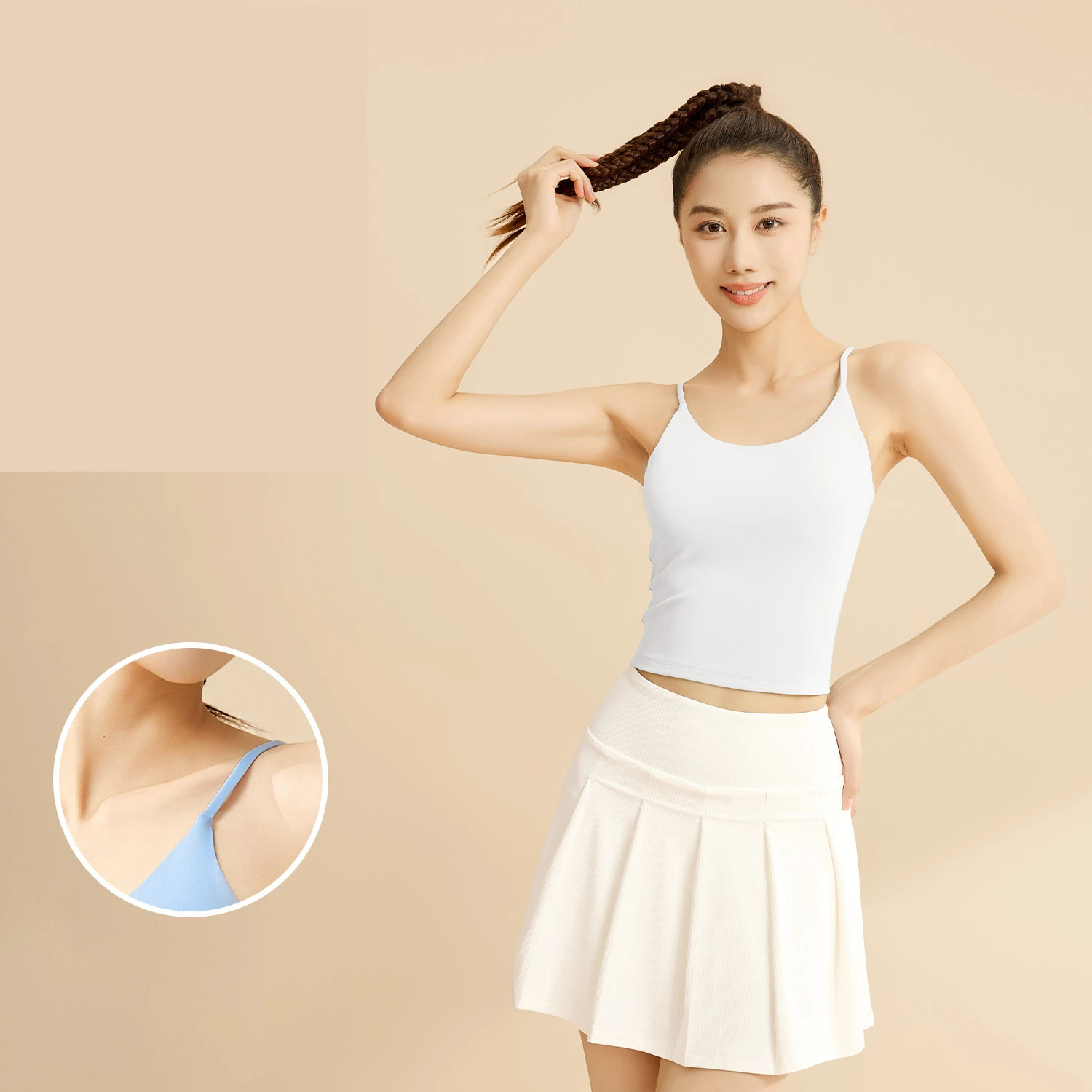 Майка для йоги PINGNIAO Женская однотонная спортивный бюстгальтер с чашками пуш-ап