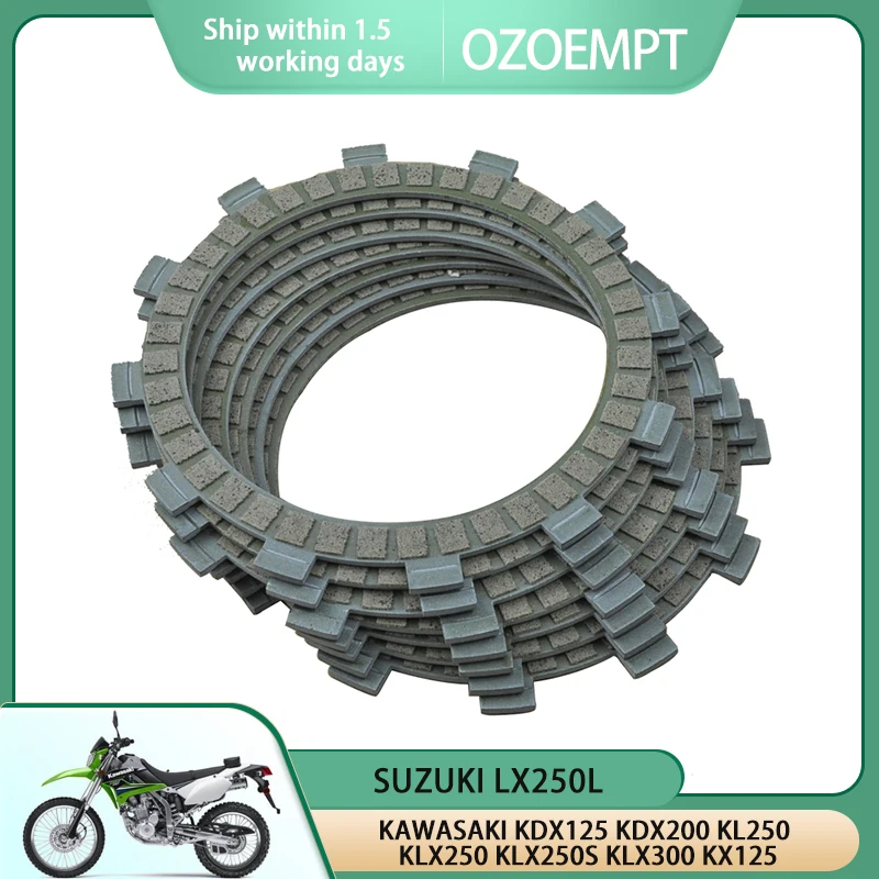 Фибрирующая пластина сцепления OZOEMPT, подходит для KAWASAKI KDX125 KDX200 KL250 KLX250 KLX250S KLX300 KX125 SUZUKI LX250L