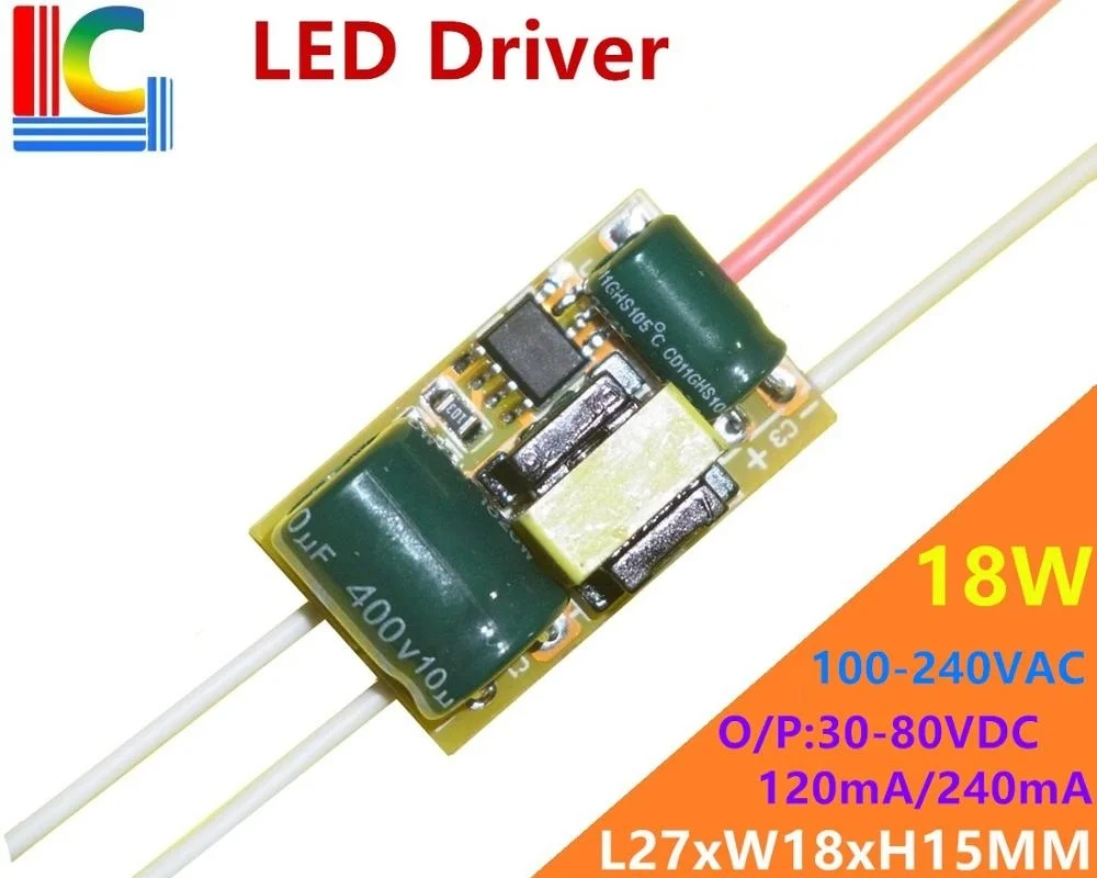 

LED Driver 9W-18W Power Supply Constant Current 120mA 240mA Automatic Voltage Control Lighting Transformers For LED Lights DIY