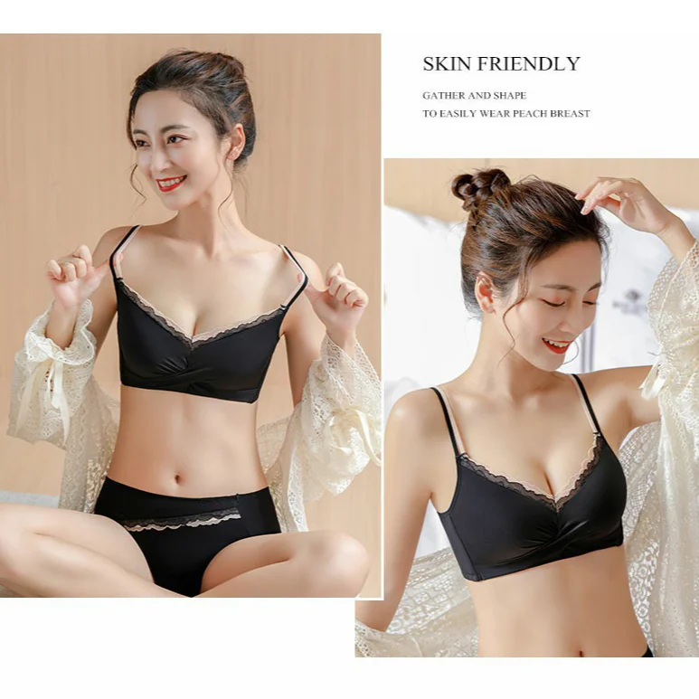 Регулируемый бюстгальтер и трусики без косточек-улучшают эффект декольте