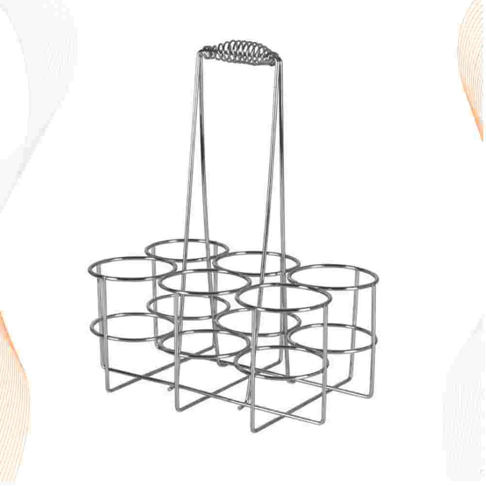 

Bottlecarrier Caddy Beer Holder Metal Wire Water Beverage Rack Organizerbucket Seasoning Crate Delivery Basket Can 6 Holder