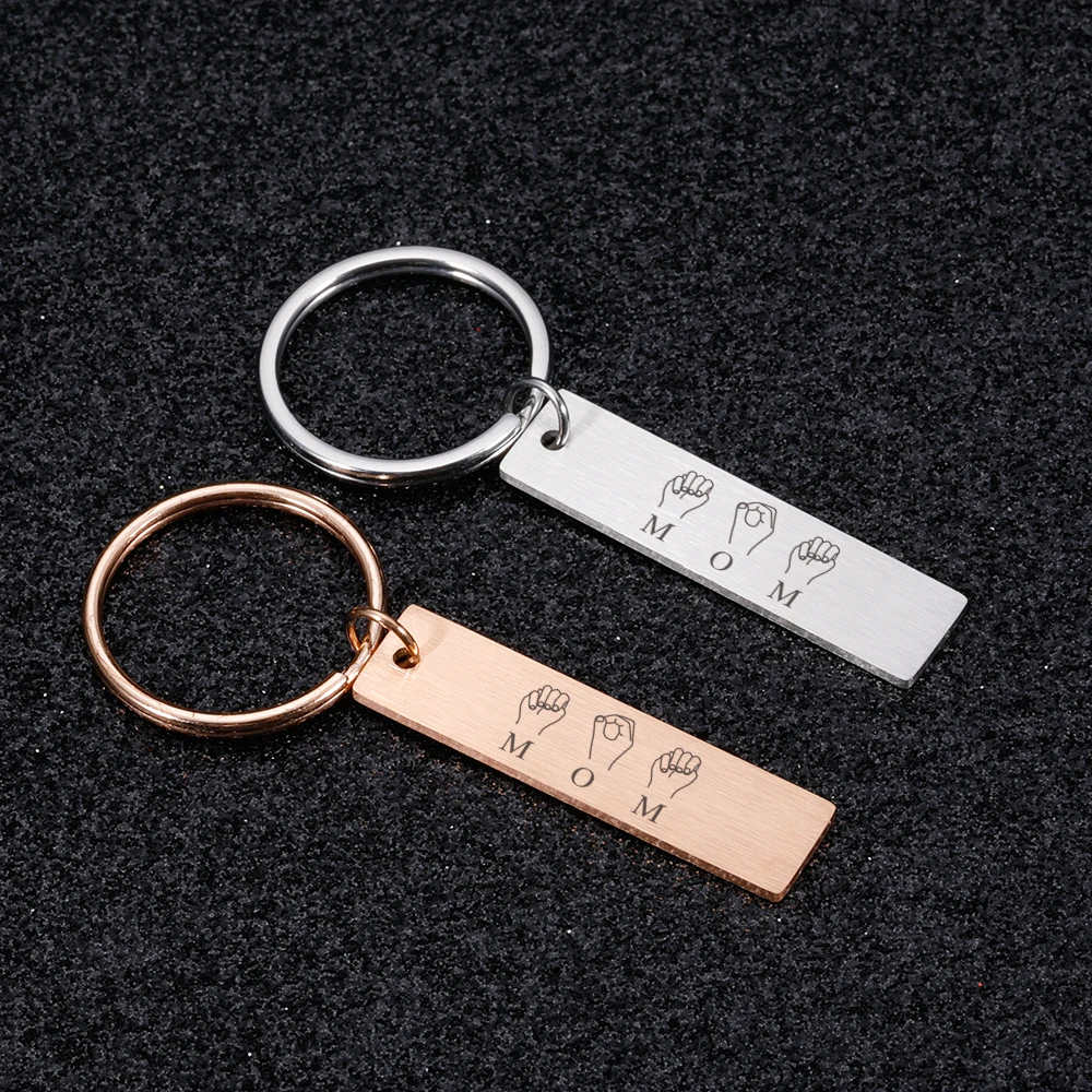 

Delicate Keychain Gift For Mom Mother's Day Key Chain Wonderful Birthday Gifts Keepsake For Mum Women Stainless Steel Keyring