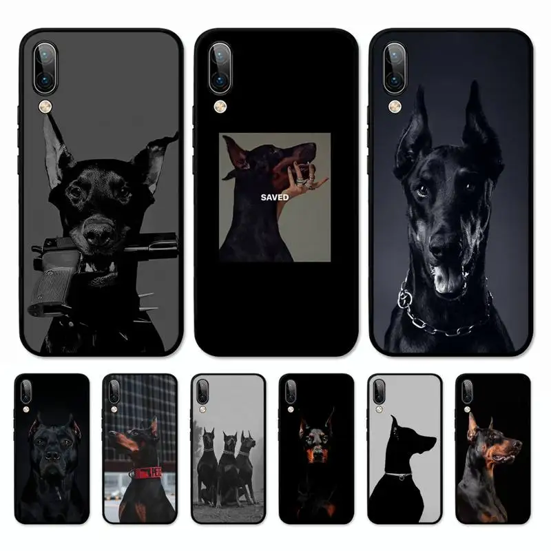 

Animal Dachshund Doberman Dog Phone Case for Vivo Y91C Y11 17 19 17 67 81 Oppo A9 2020 Realme c3