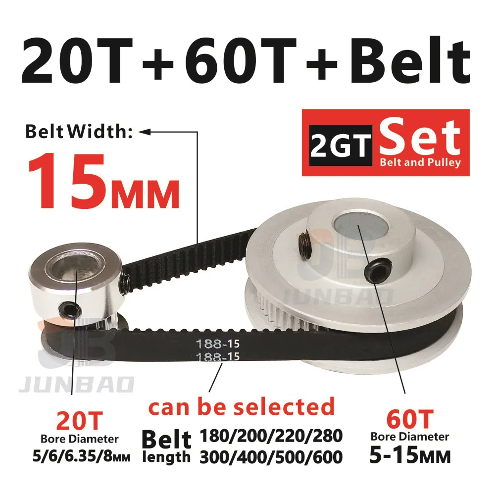 Комплект ремня и шкивов 2GT 20T/60T