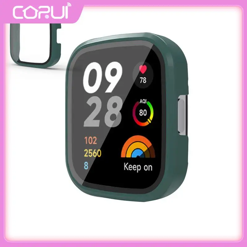 

Hard Edge Shell Screen Glass Protector Film Case For Xiaomi Redmi Watch 3 Lite Smartwatch Protective Cover Smart Accessories
