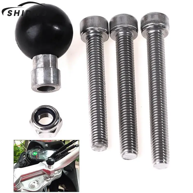 

1set Motorcycle Handlebar Clamp Base 1 Inch 25mm Ball With M8 Screws For Ram Mount DYMO010 Mobile Phone Holder Car Phone Holder